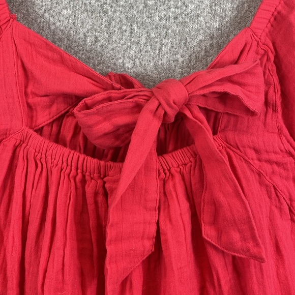 Old Navy double gauze blouse bow tie in back 4X colorful sleeveless boho - Picture 3 of 9